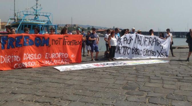 Stop alla nave fascista antimigranti. Eurostop con gli antifascisti di Catania